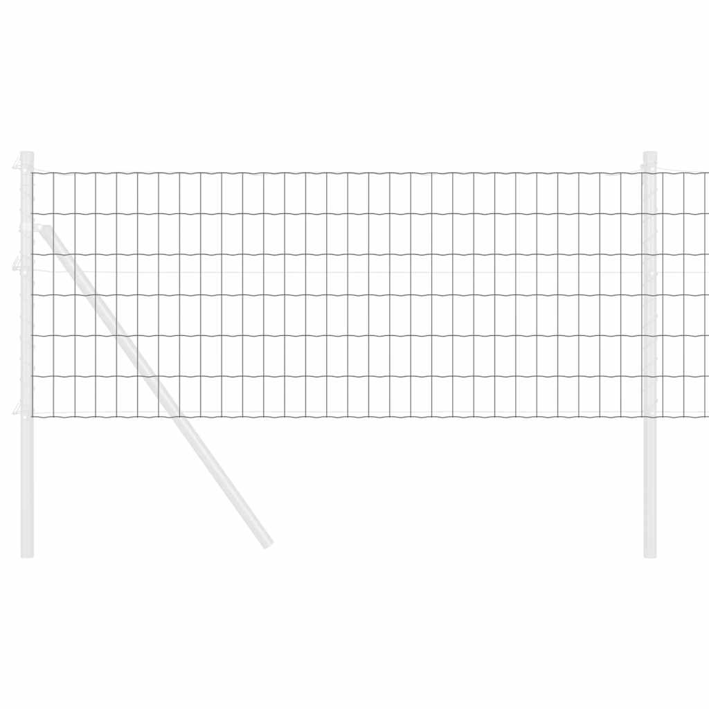 Euro ograda Siva 0,8 x 10 m Željezo prekriveno PVC-om