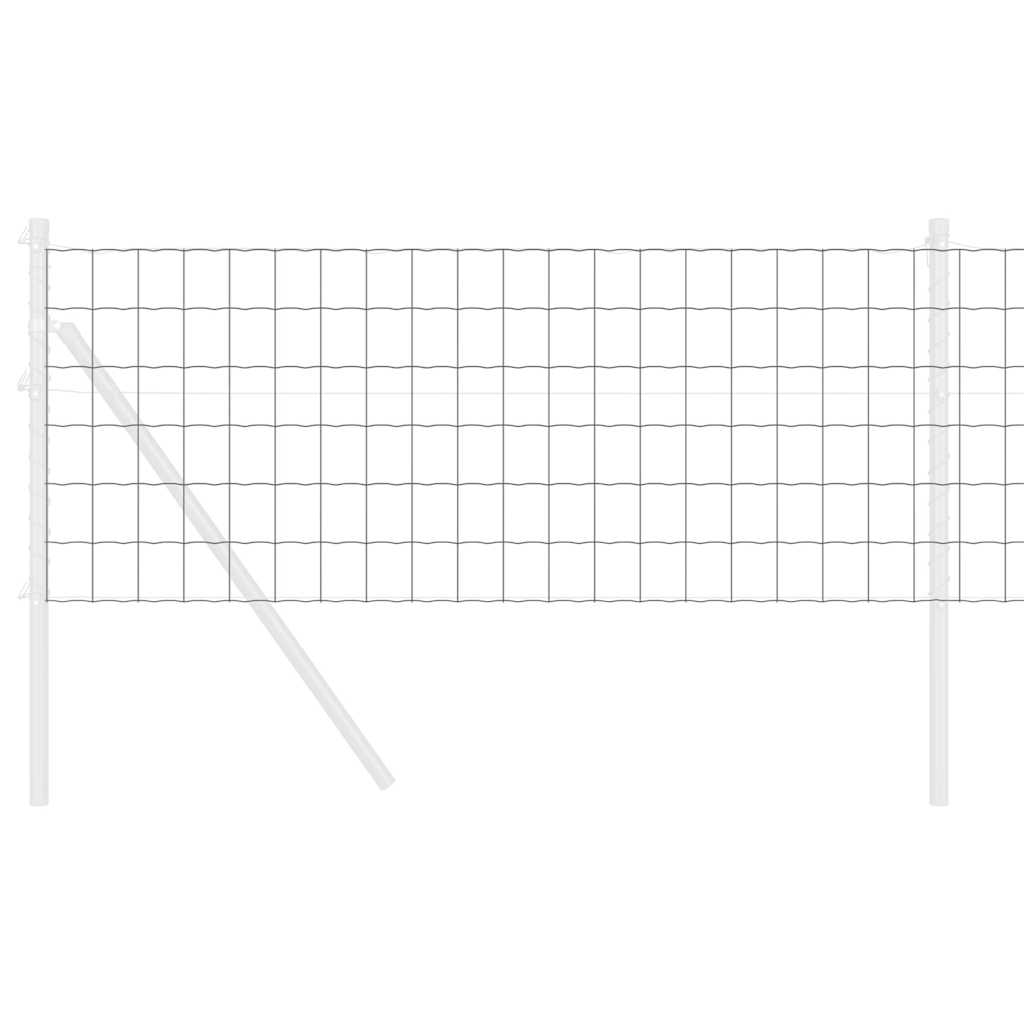 Euro ograda Siva 0,6 x 10 m Željezo prekriveno PVC-om