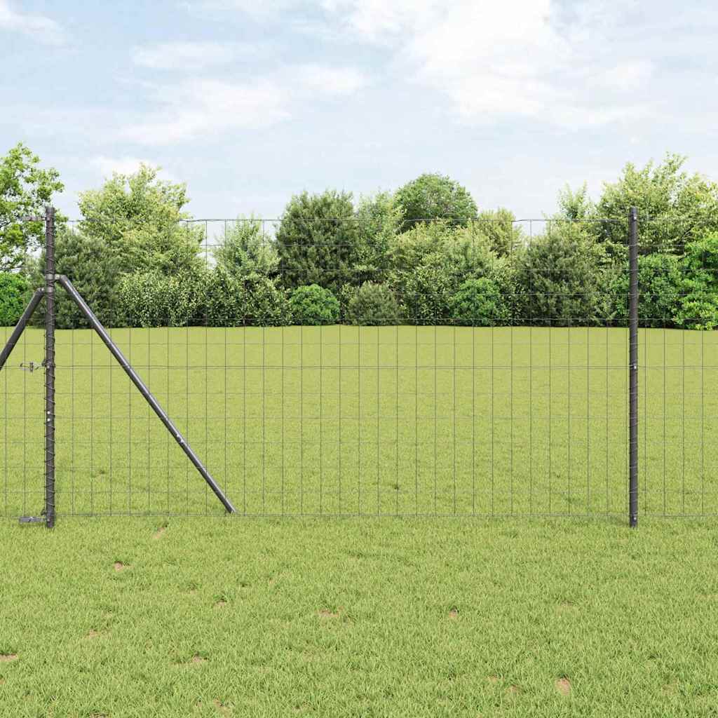 Euro ograda Siva 1,4 x 10 m Željezo prekriveno PVC-om