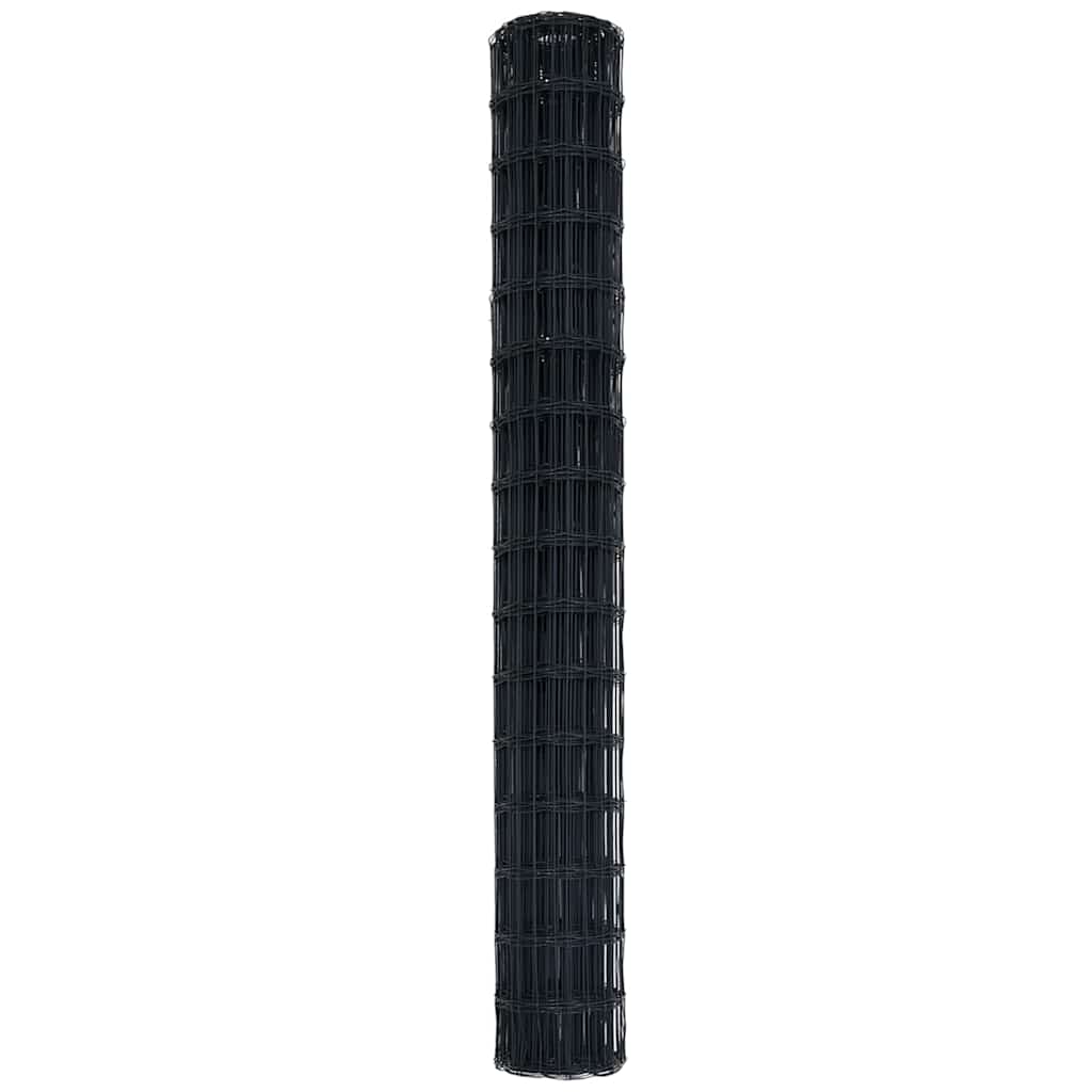 Euro ograda Siva 1.5 x 10 m Željezo prekriveno PVC-om