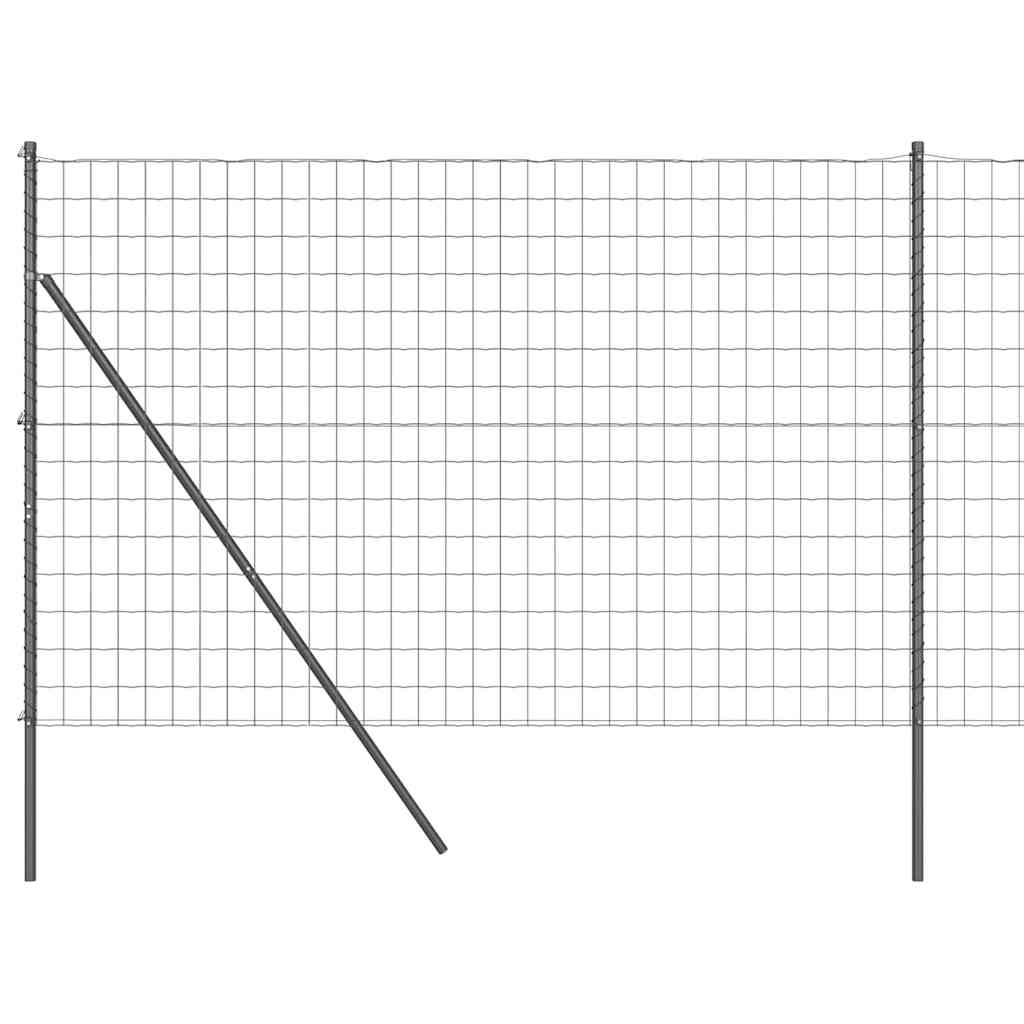 Euro ograda Siva 1.5 x 10 m Željezo prekriveno PVC-om