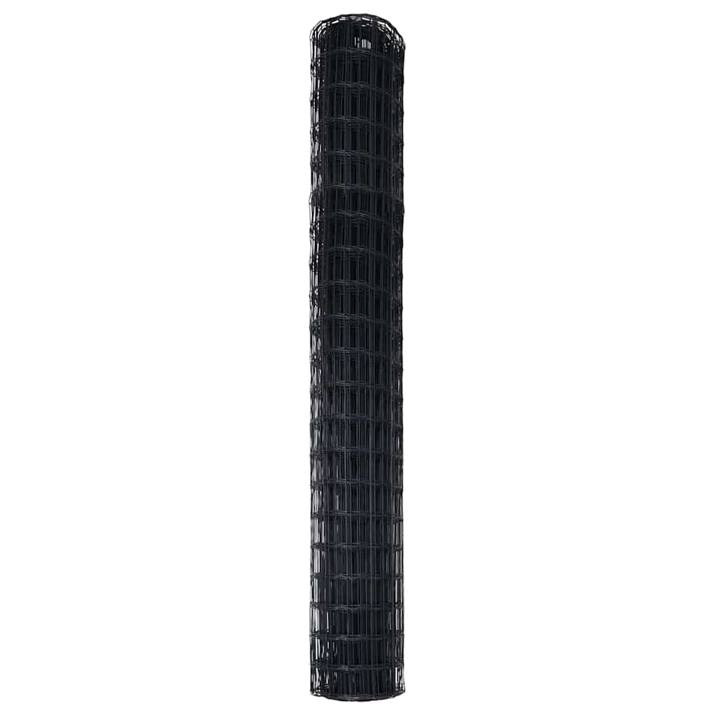 Euro ograda Crna 1,6 x 10 m Željezo prekriveno PVC-om