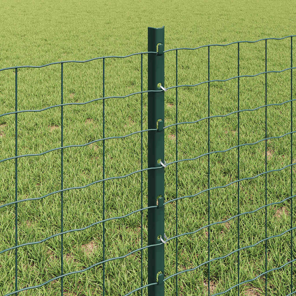 Stup za ogradu 22 pcs Zelena 100 cm Čelik