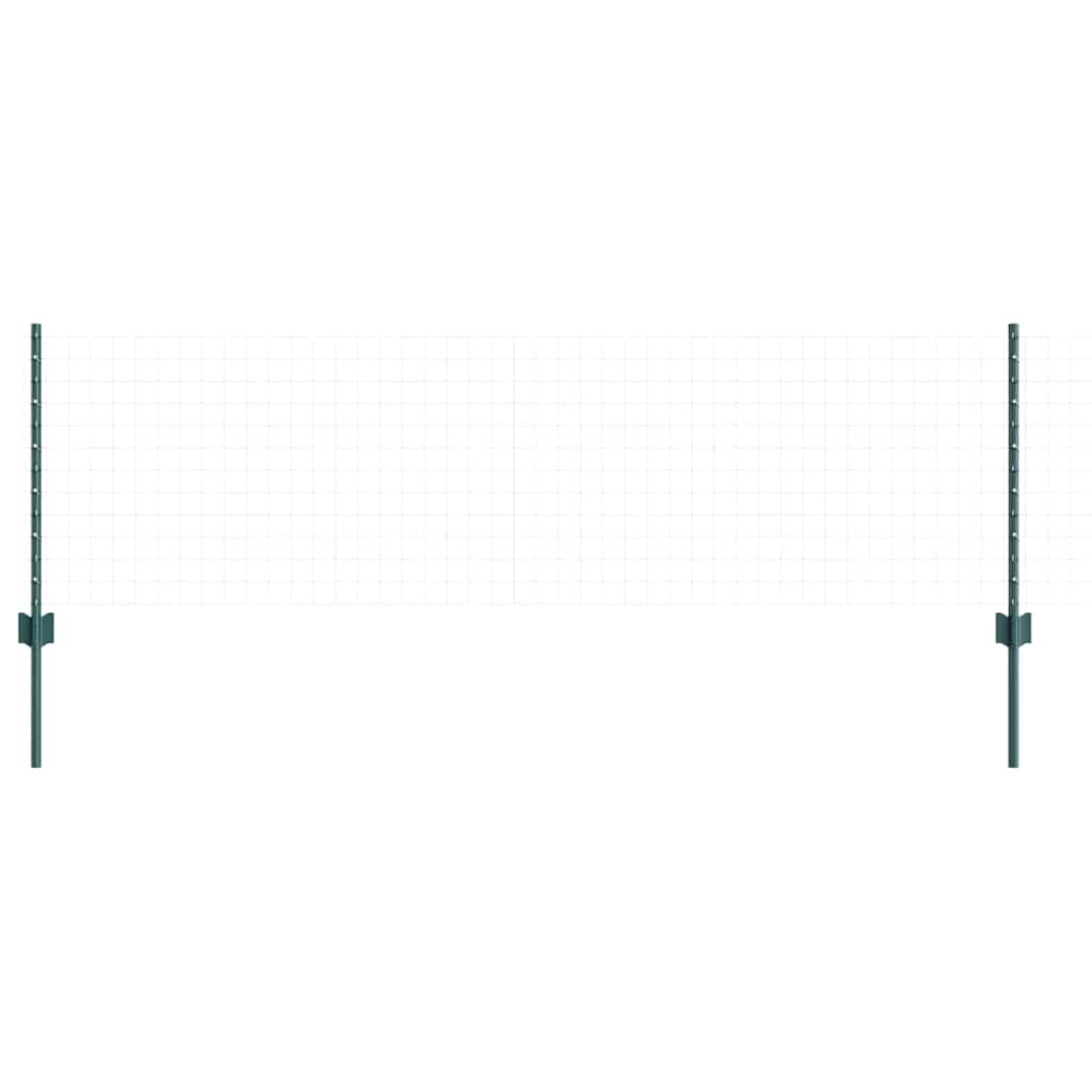 Stup za ogradu 44 pcs Zelena 100 cm Čelik