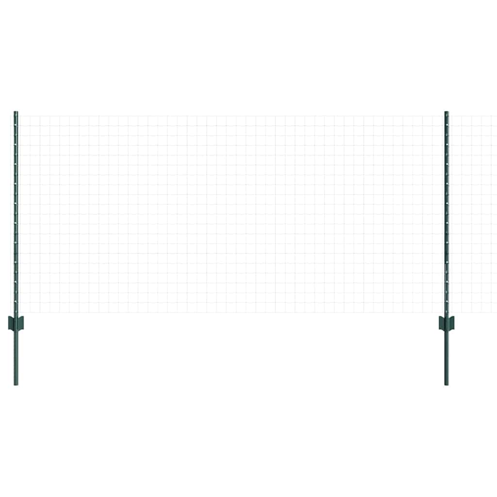 Stup za ogradu 22 pcs Zelena 140 cm Čelik