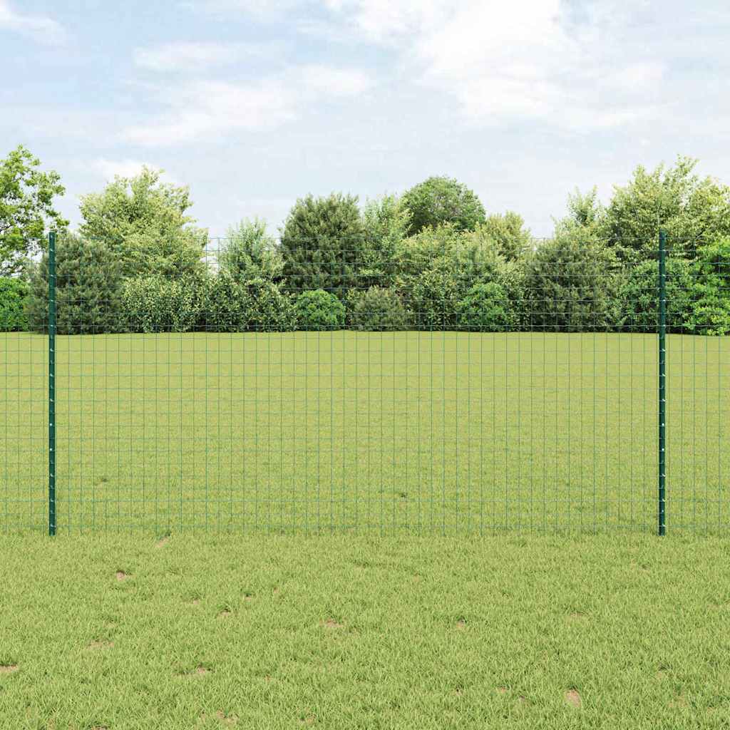Stup za ogradu 22 pcs Zelena 160 cm Čelik