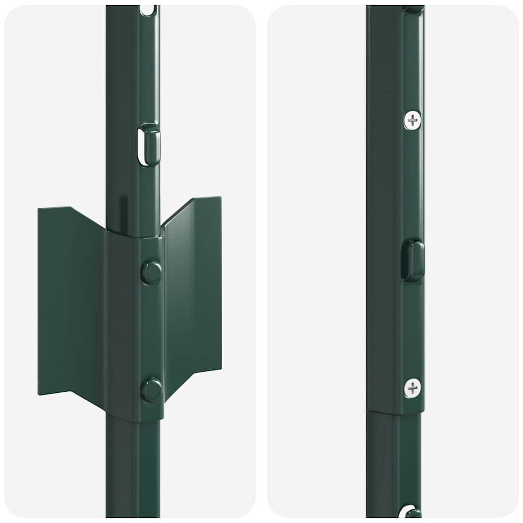 Stup za ogradu 22 pcs Zelena 180 cm Čelik