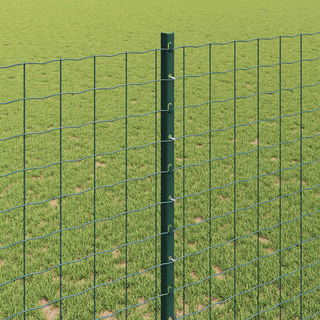 Stup za ogradu 44 pcs Zelena 180 cm Čelik
