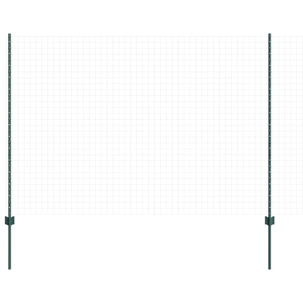Stup za ogradu 44 pcs Zelena 200 cm Čelik