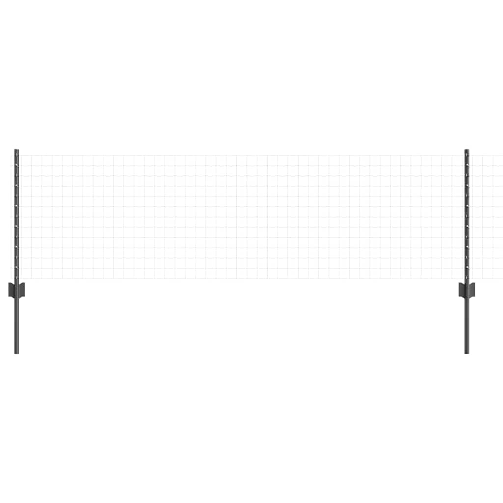 Stup za ogradu 44 pcs Siva 100 cm Čelik