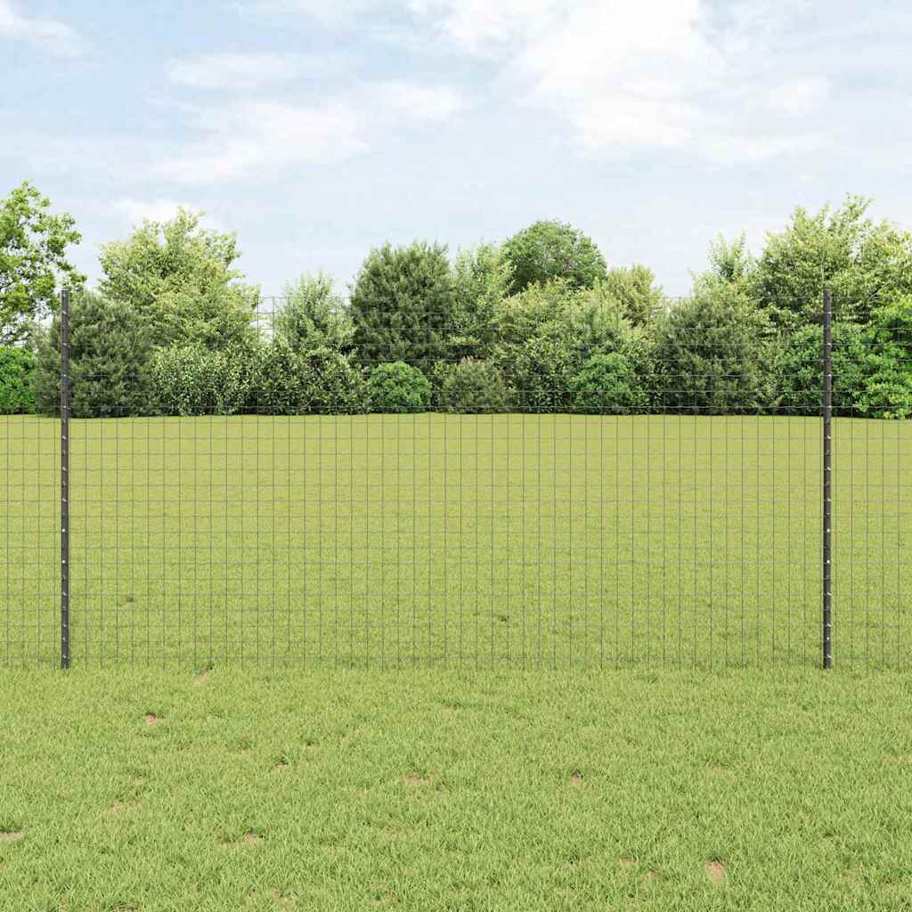 Stup za ogradu 22 pcs Siva 160 cm Čelik