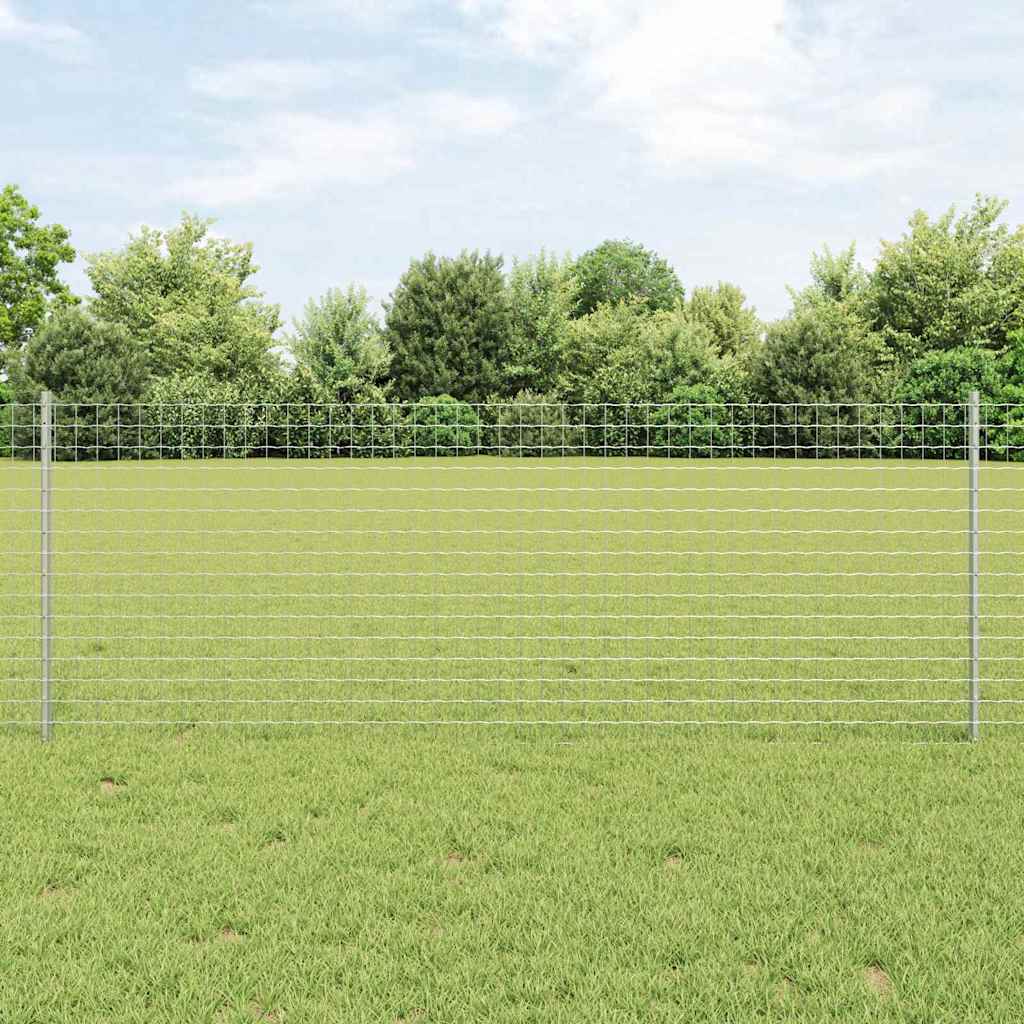 Stup za ogradu 44 pcs Srebrno 120 cm Čelik