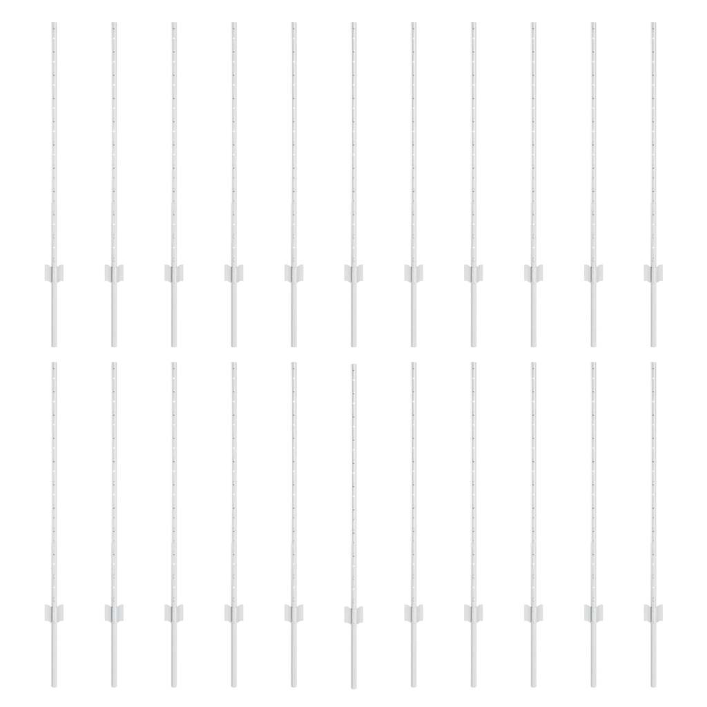 Stup za ogradu 22 pcs Srebrno 140 cm Čelik