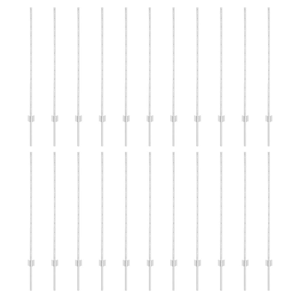 Stup za ogradu 22 pcs Srebrno 160 cm Čelik
