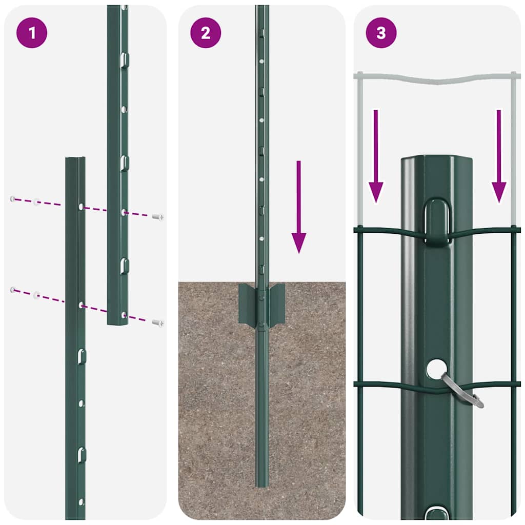 Zavarena žičana ograda 10 x 1,2 m (Š x V) Čelik premazan PVC-om