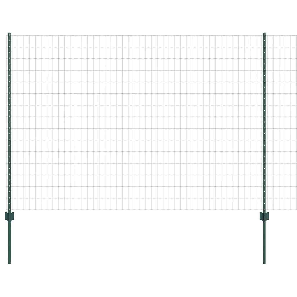 Euro ograda s postom 10 x 1,6 m Čelik premazan PVC-om Zelena