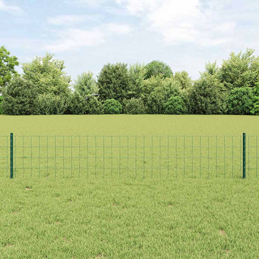 Euro ograda s postom 10 x 0,4 m Čelik premazan PVC-om Zelena