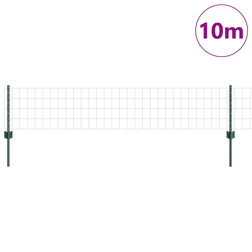 Euro ograda s postom 10 x 0,4 m Čelik premazan PVC-om Zelena