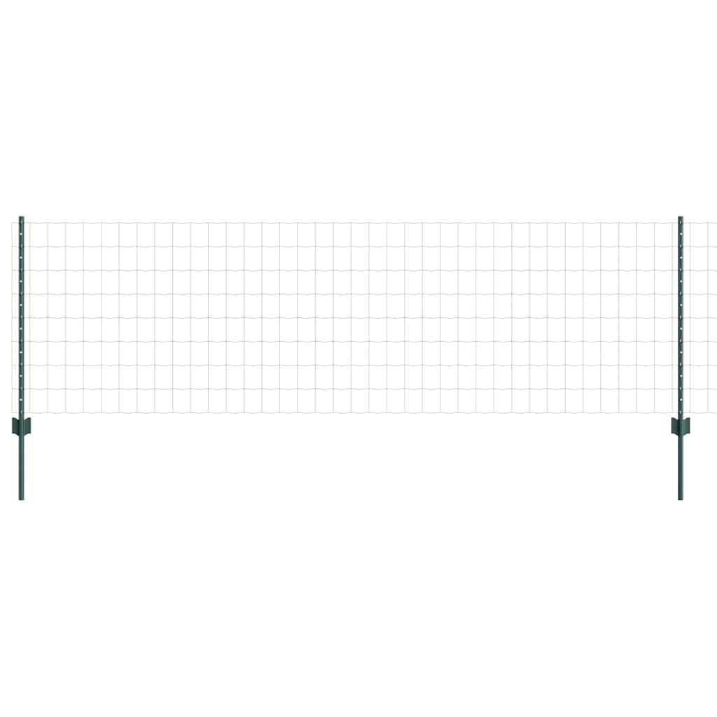 Euro ograda s postom 10 x 0,8 m Čelik premazan PVC-om Zelena