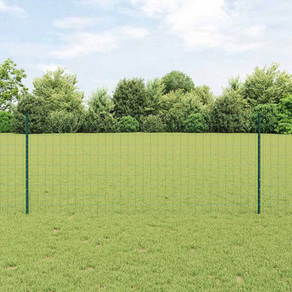 Euro ograda s postom 10 x 1 m Čelik premazan PVC-om Zelena