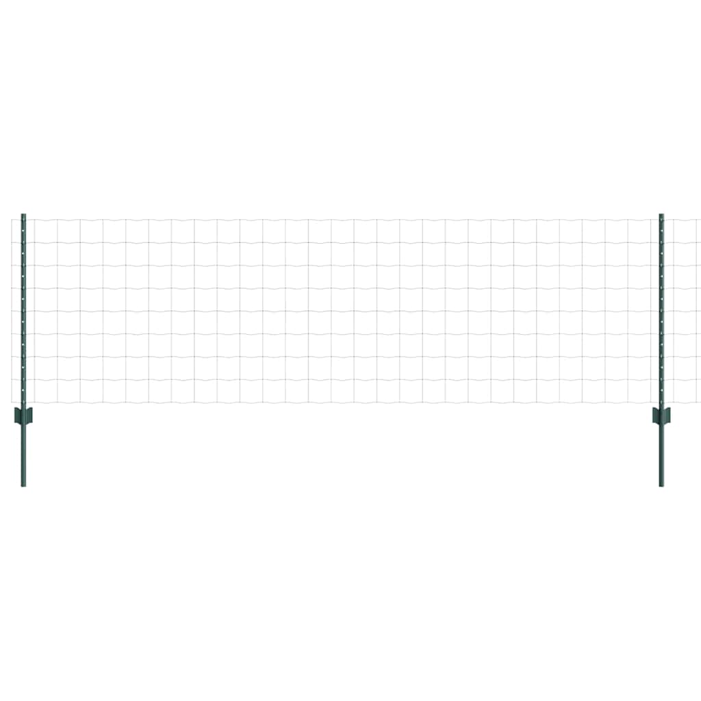 Euro ograda s postom 10 x 0,8 m Čelik premazan PVC-om Zelena