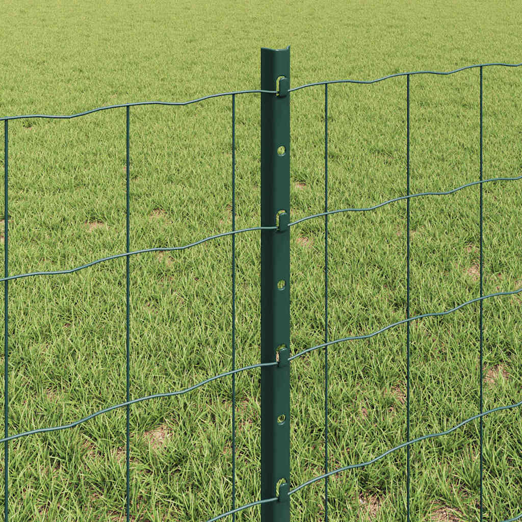 Euro ograda s postom 25 x 0,6 m Čelik premazan PVC-om Zelena