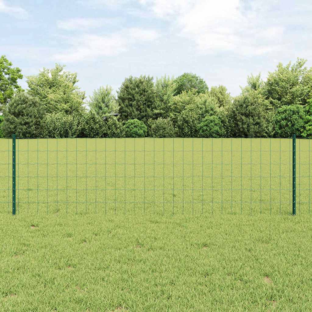 Euro ograda s postom 25 x 0,6 m Čelik premazan PVC-om Zelena