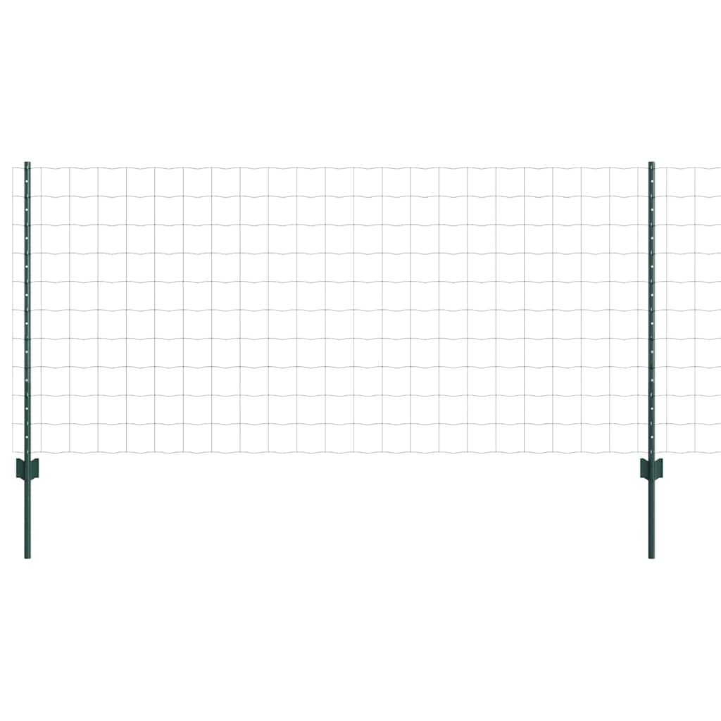 Euro ograda s postom 25 x 1 m Čelik premazan PVC-om Zelena