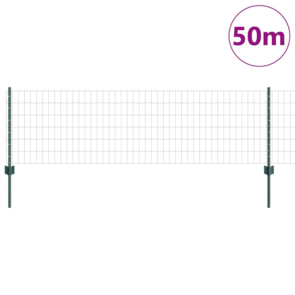 Euro ograda s postom 50 x 0,6 m Čelik premazan PVC-om Zelena