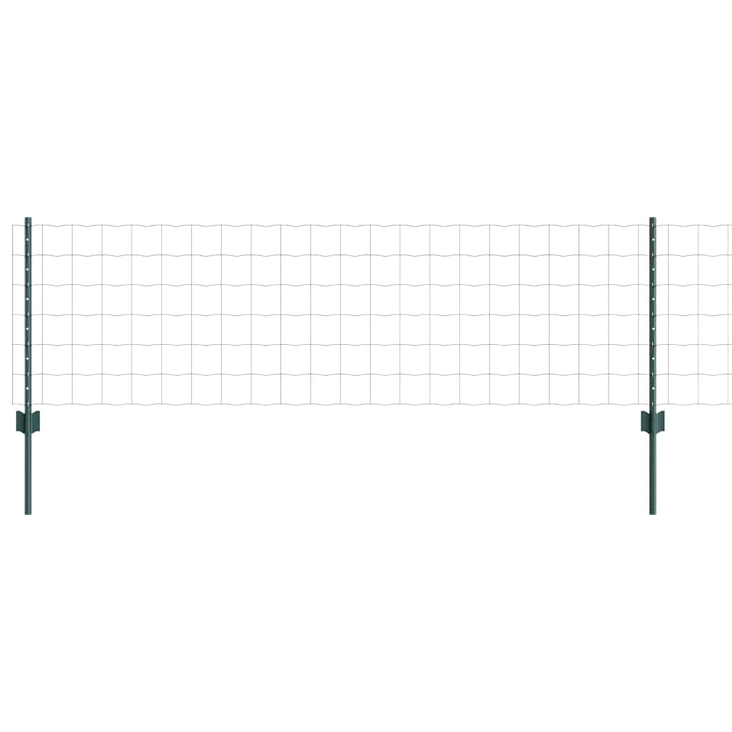 Euro ograda s postom 50 x 0,6 m Čelik premazan PVC-om Zelena