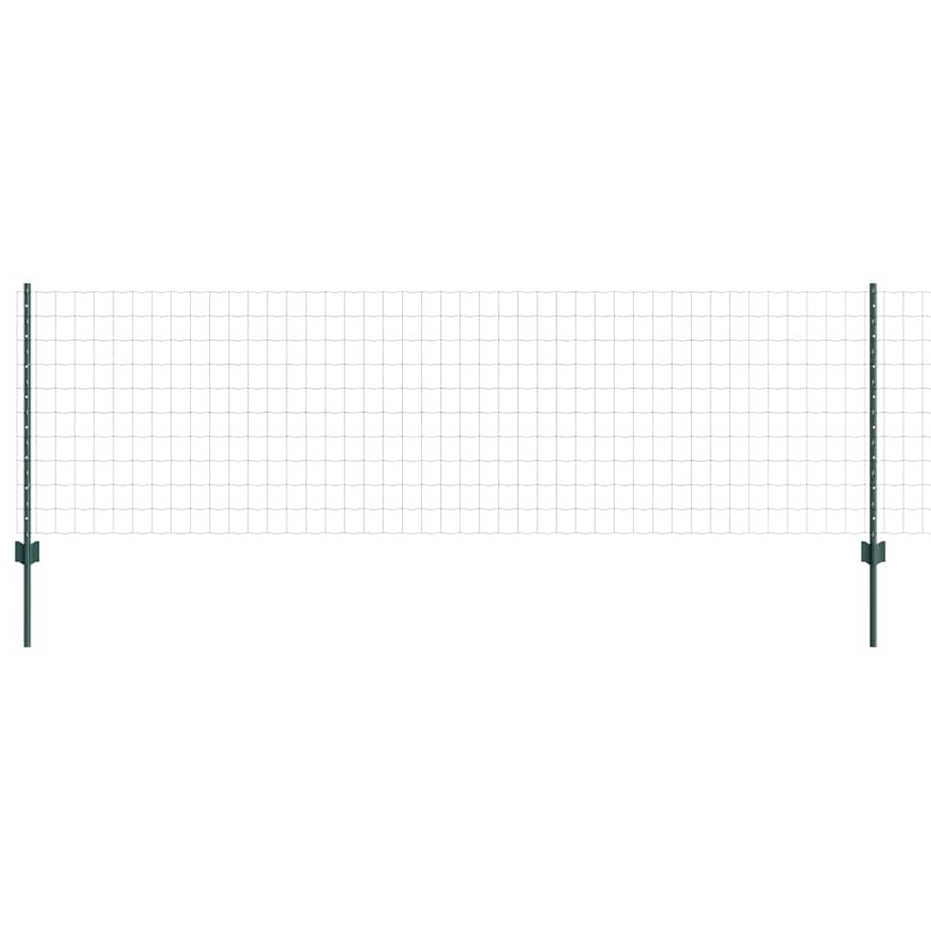 Euro ograda s postom 25 x 0,8 m Čelik premazan PVC-om Zelena