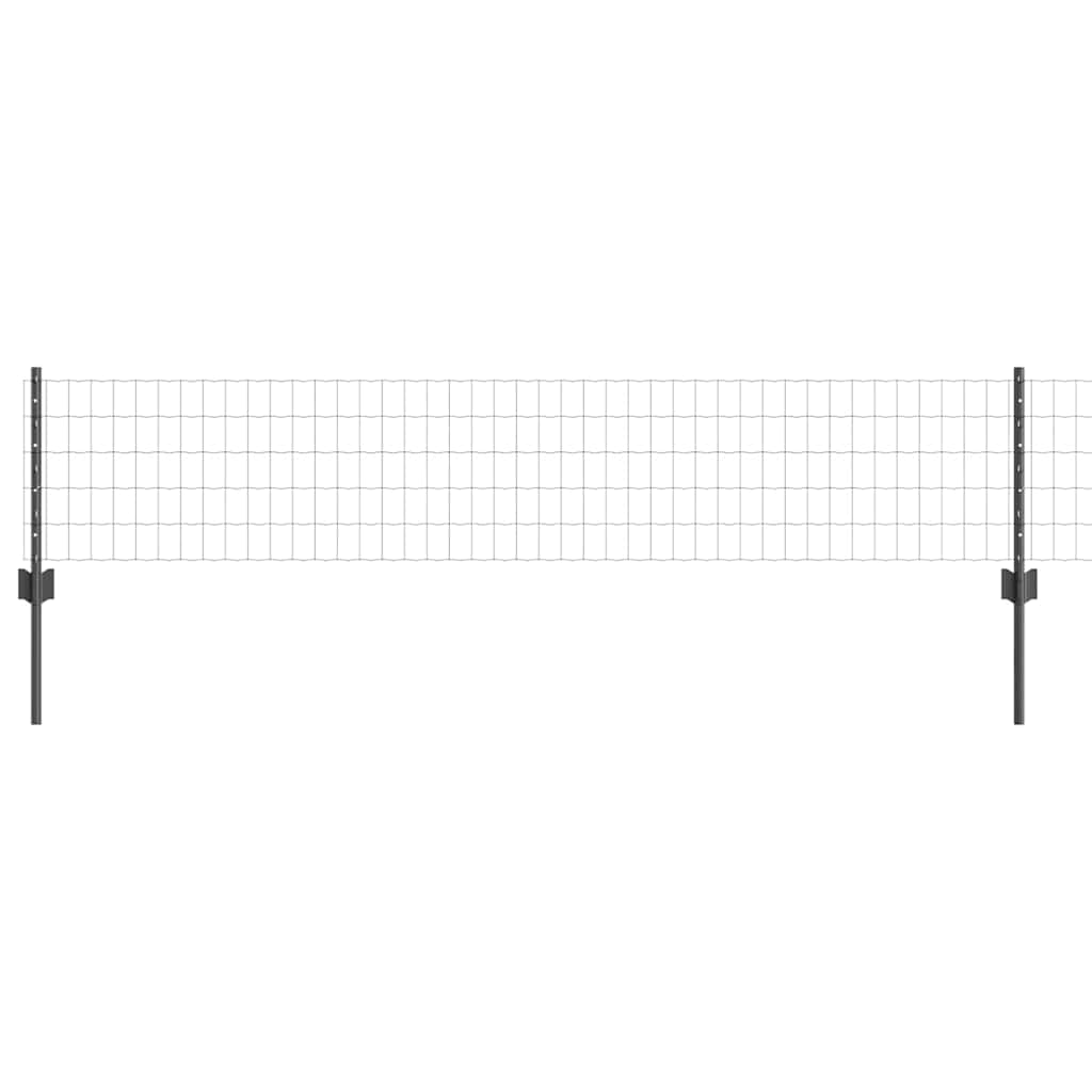 Euro ograda s postom 10 x 0,4 m Čelik premazan PVC-om Siva