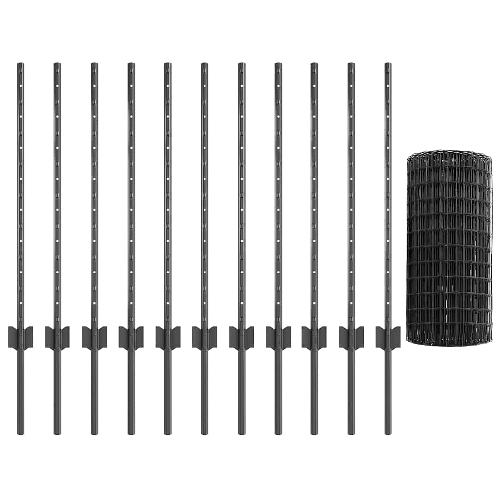 Zavarena žičana ograda 25 x 0,8 m (Š x V) Čelik premazan PVC-om