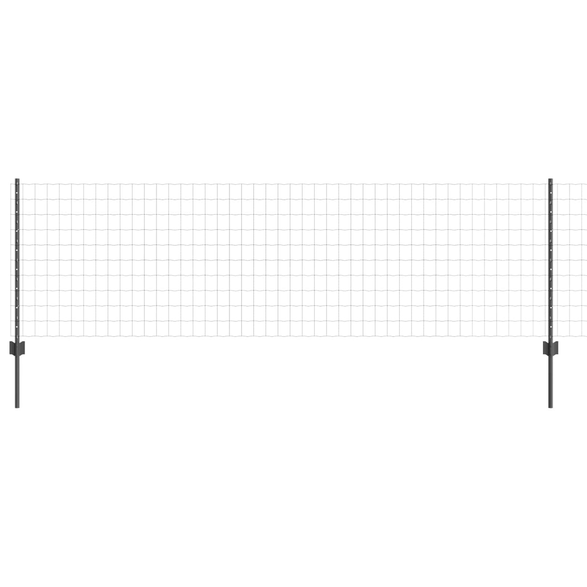 Euro ograda s postom 10 x 0,8 m Čelik premazan PVC-om Siva
