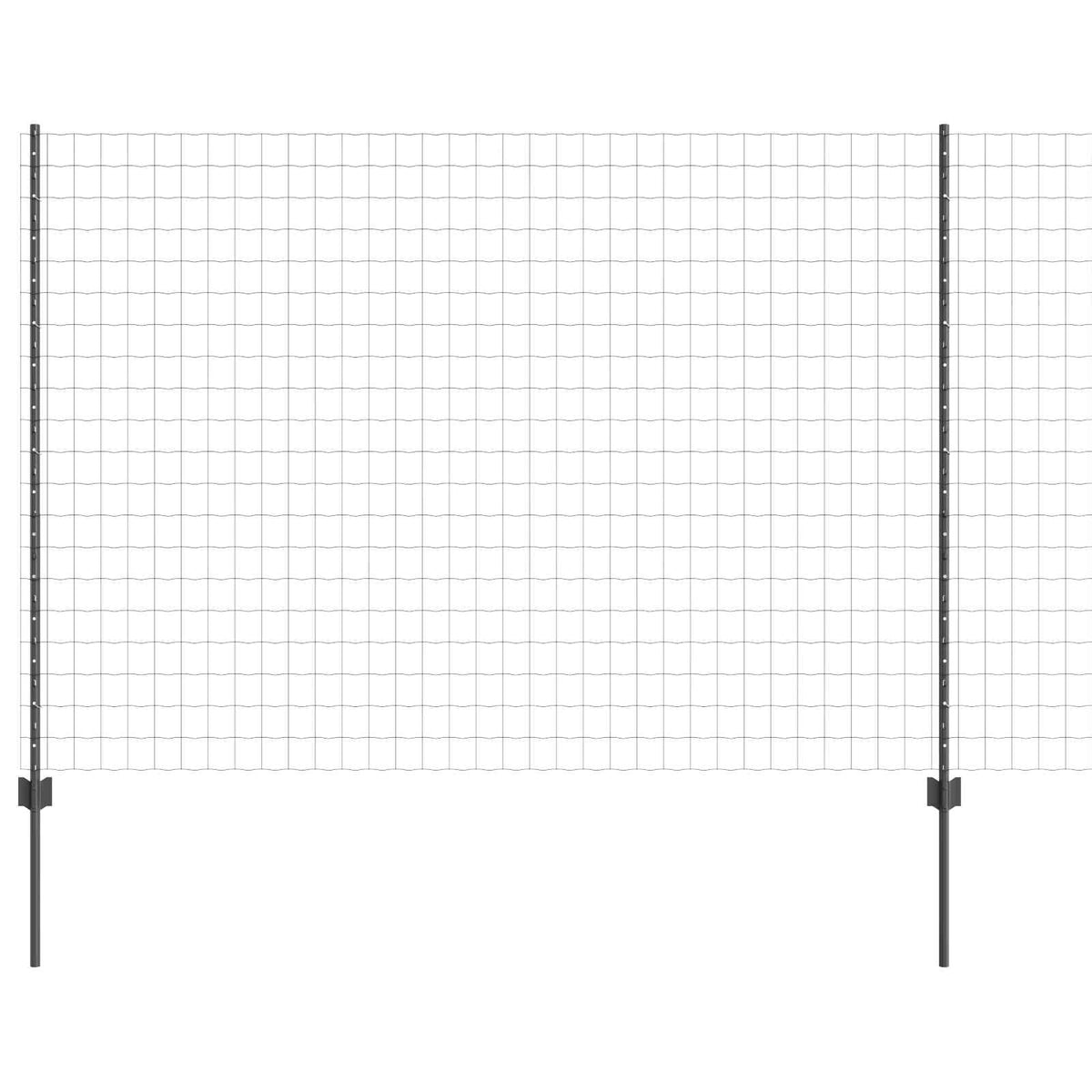 Euro ograda s postom 10 x 1,5 m Čelik premazan PVC-om Siva