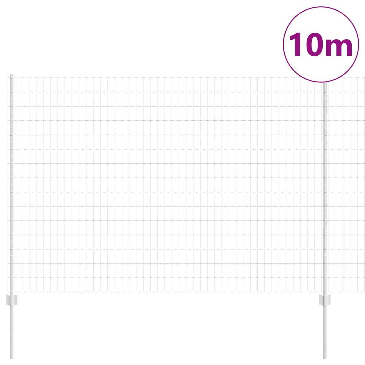 Euro ograda s postom 10 x 1,6 m Pocinčani čelik Srebrna Mreža