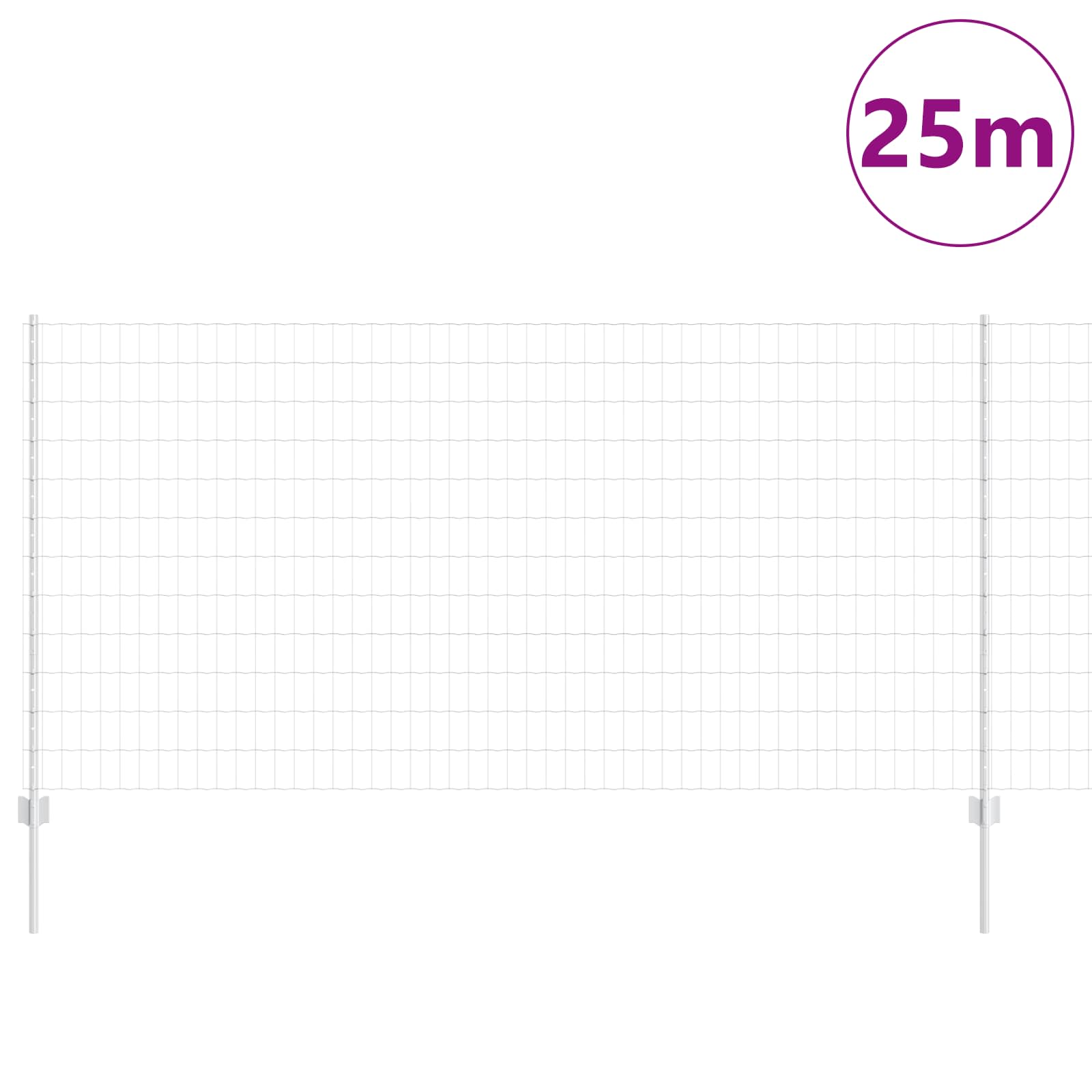 Zavarena žičana ograda 25 x 1,2 m (Š x V) Vruće pocinčani čelik