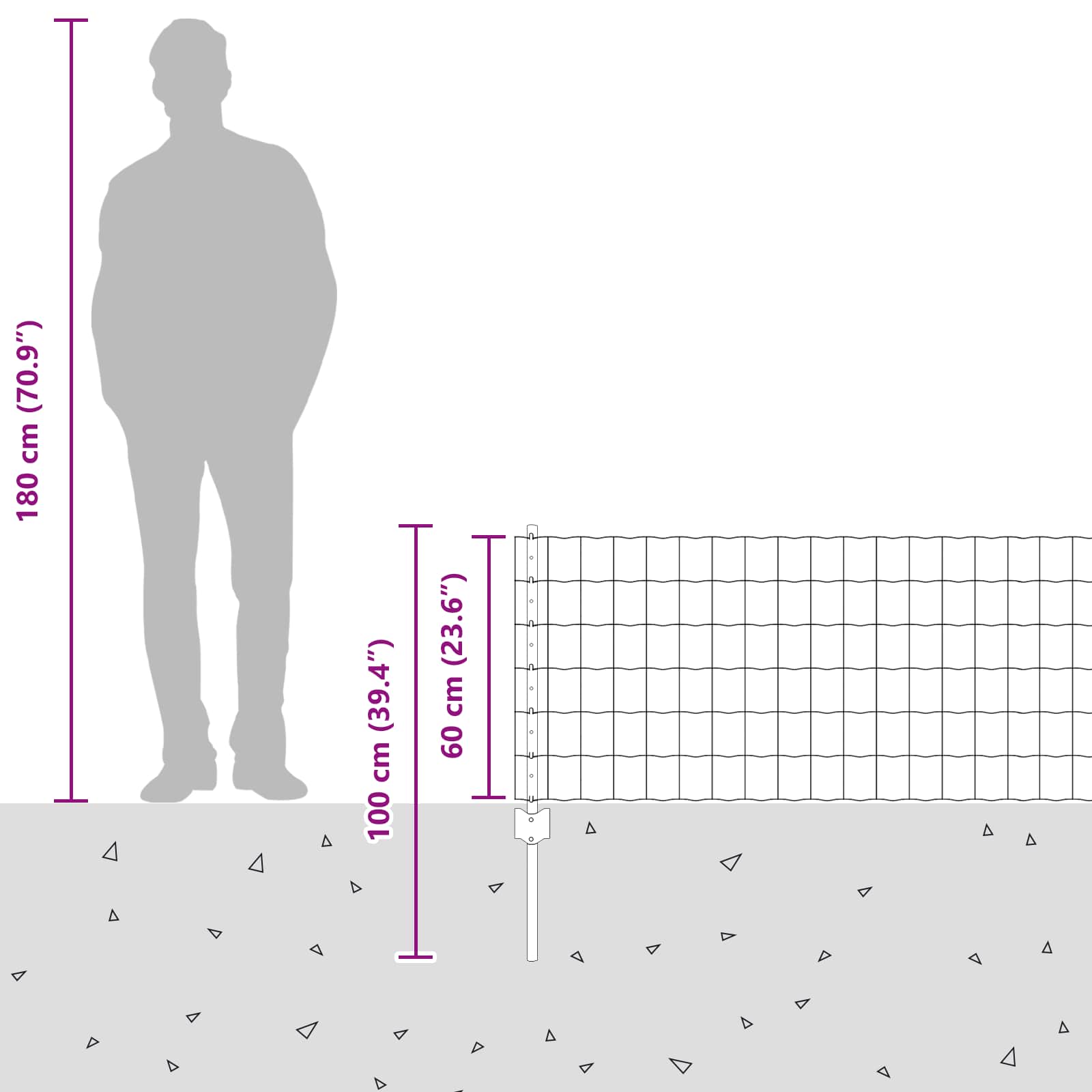 Zavarena žičana ograda 50 x 0,6 m (Š x V) Vruće pocinčani čelik