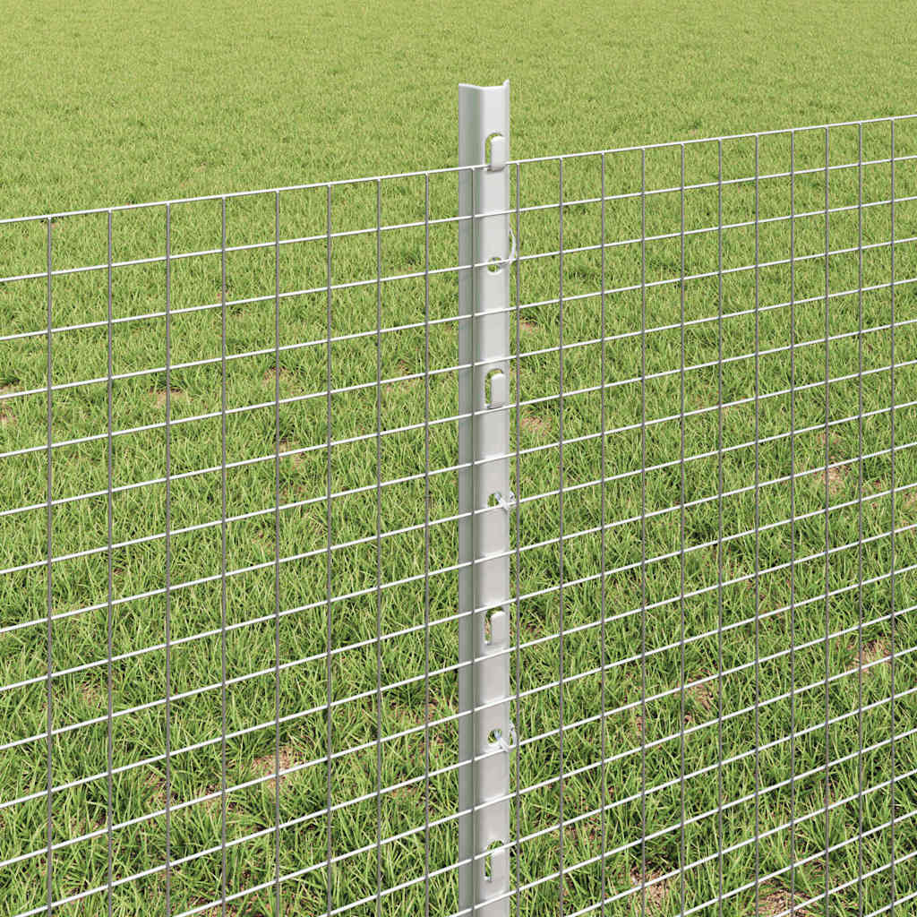 Zavarena žičana ograda s postom 25 x 0,6 m Srebrna Mreža