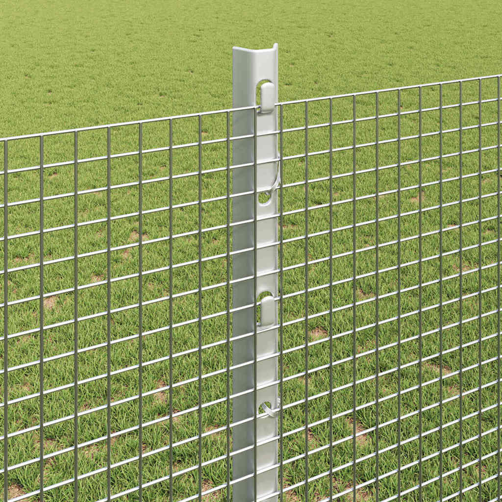 Zavarena žičana ograda s postom 25 x 1,2 m Srebrna Mreža