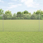 Zavarena žičana ograda s postom 25 x 1,2 m Srebrna Mreža
