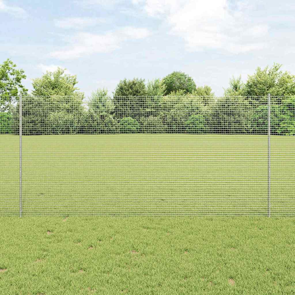 Zatvorena žičana ograda s postovima 25 x 1,2 m Pocinčani čelik