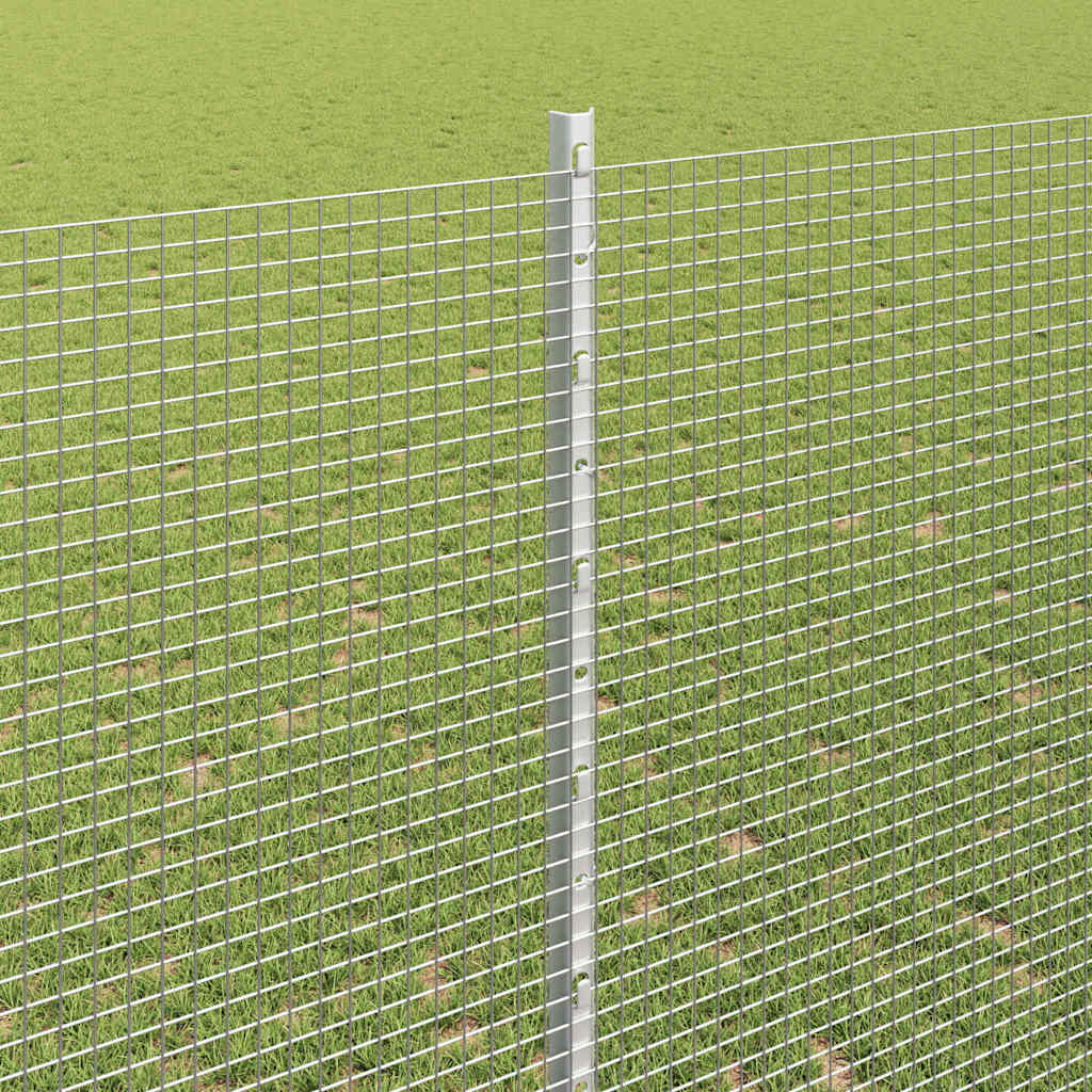 Zavarena žičana ograda s postom 25 x 1,4 m Srebrna Mreža