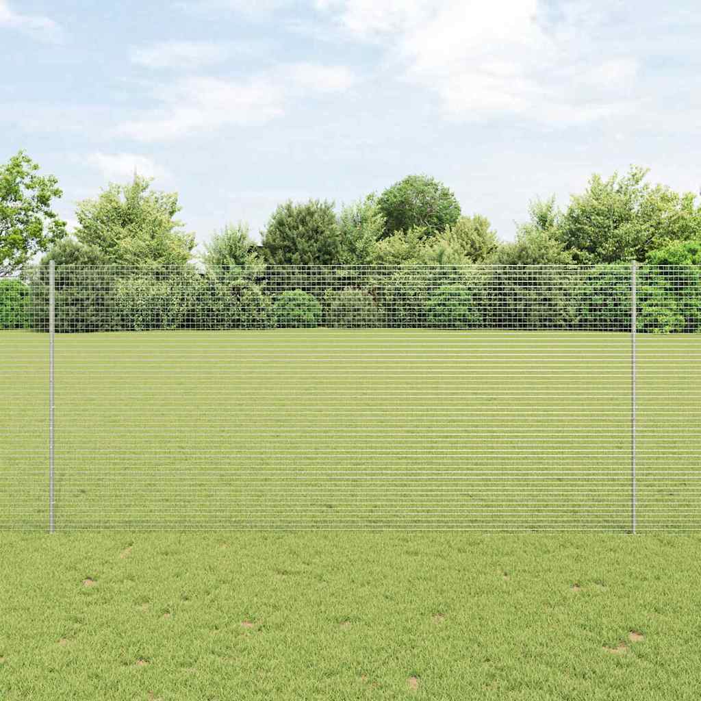 Zatvorena žičana ograda s postovima 25 x 1,4 m Pocinčani čelik
