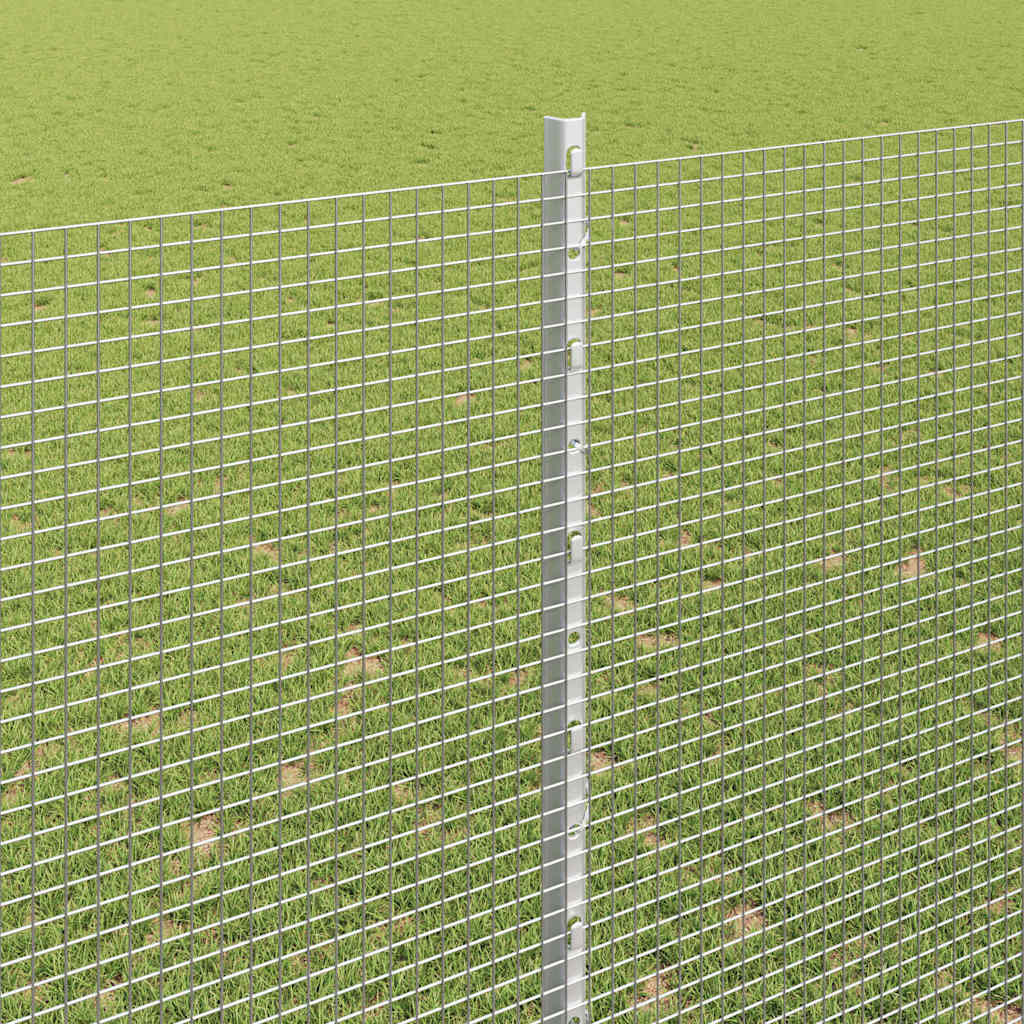Zavarena žičana ograda s postom 25 x 1,5 m Srebrna Mreža