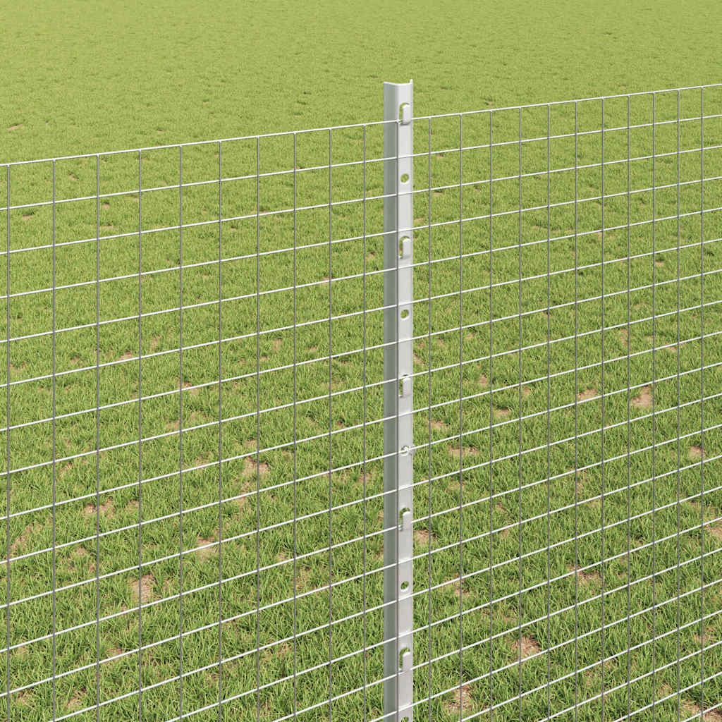 Zavarena žičana ograda s postom 25 x 1,6 m Srebrna Mreža