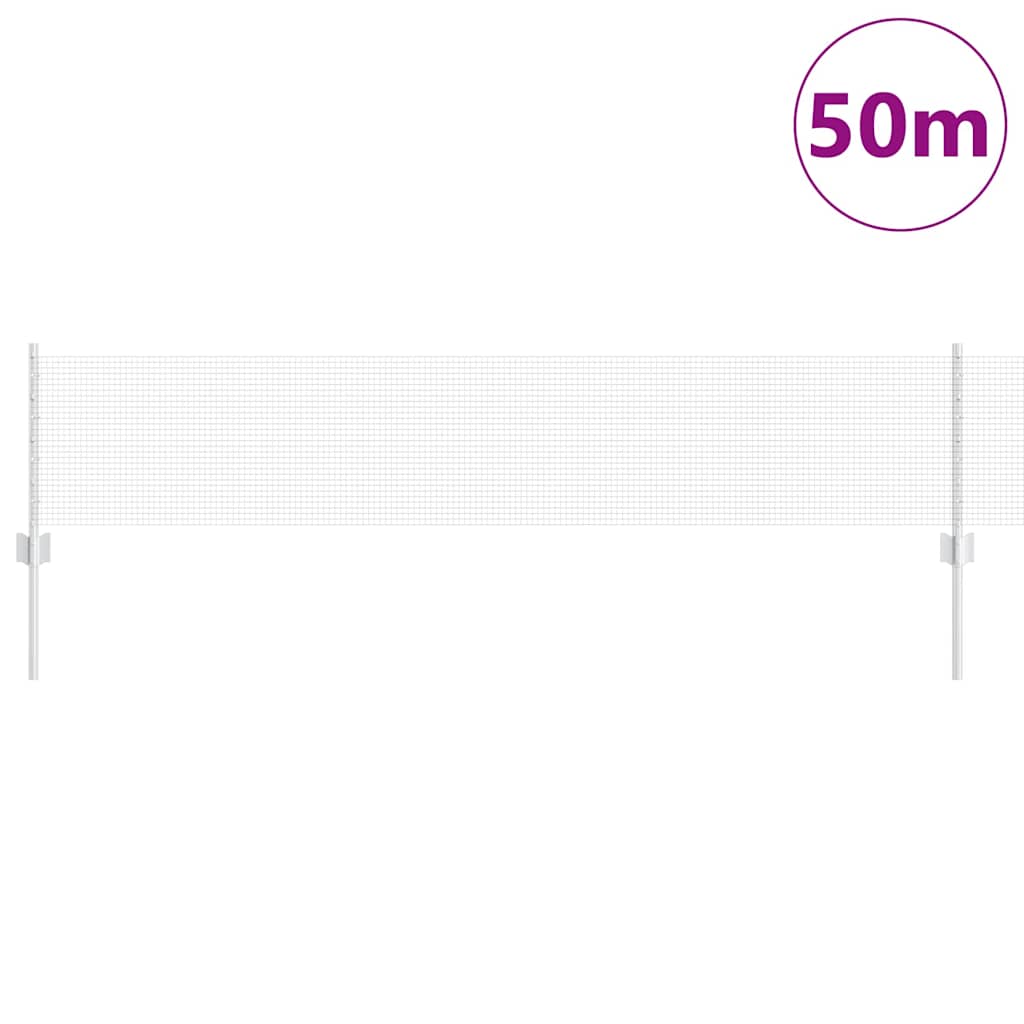 Zavarena žičana ograda s postom 50 x 0,4 m Srebrna Mreža
