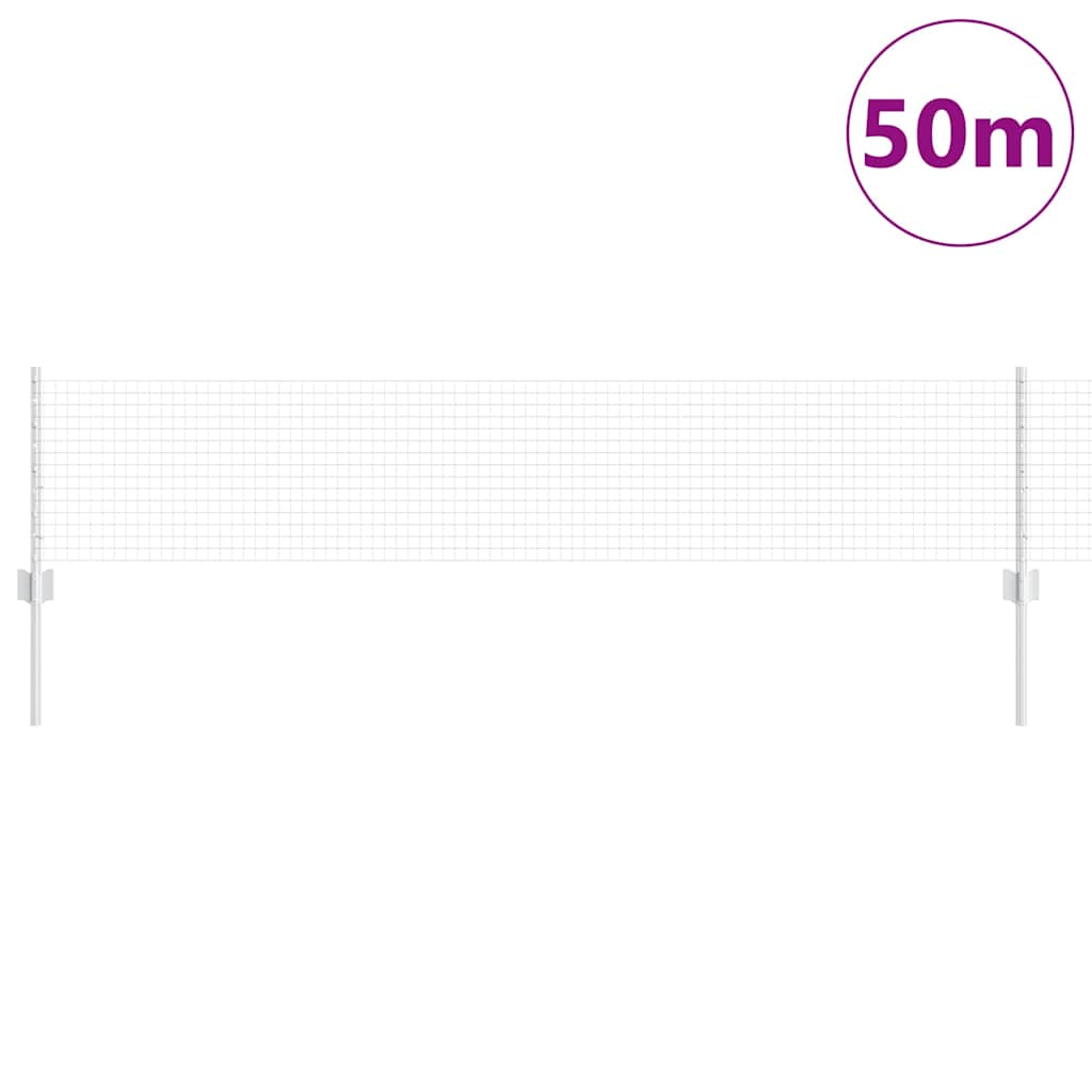 Zavarena žičana ograda s postom 50 x 0,4 m Srebrna Mreža