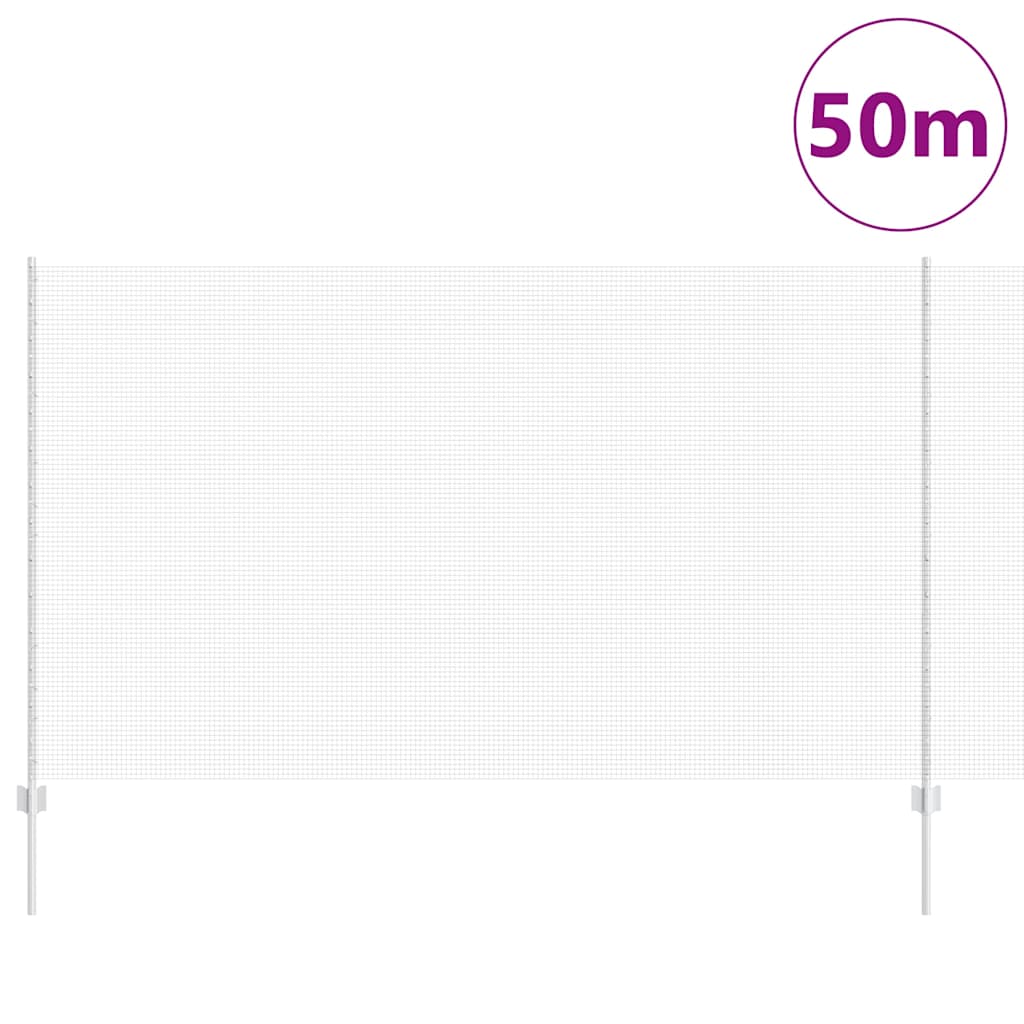 Zavarena žičana ograda s postom 50 x 1,4 m Srebrna Mreža