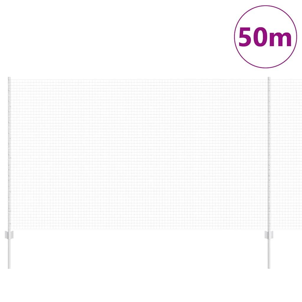 Zatvorena žičana ograda s postovima 50 x 1,4 m Pocinčani čelik
